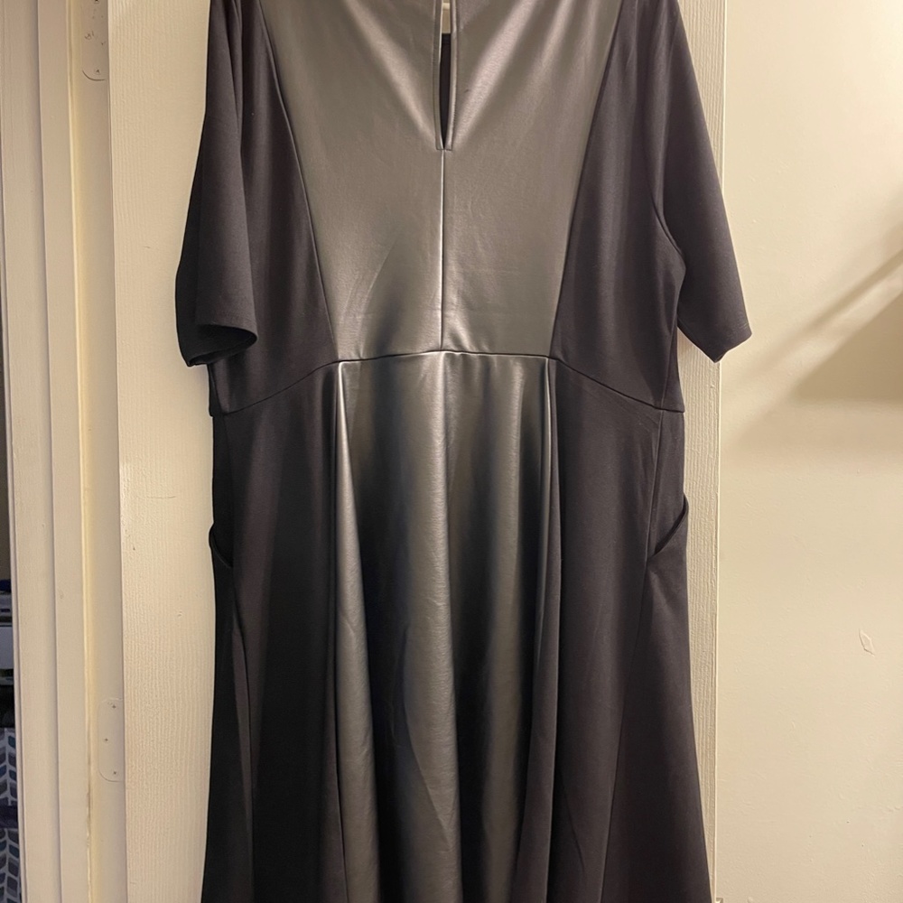 Torrid Luxe Ponte Coated Skater Dress - Picture 6 of 6